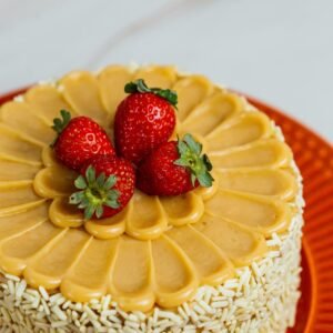 Brigadeiro Branco com Morango